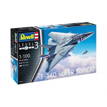 KIT PARA MONTAR REVELL AVIÃO F-14D SUPER TOMCAT 1/100 30 PEÇAS REV 03950